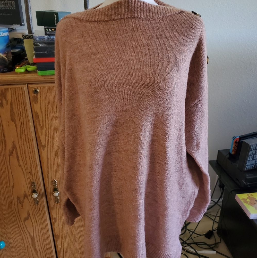 Marled Pink/Grey Sweater 3XL NWOT